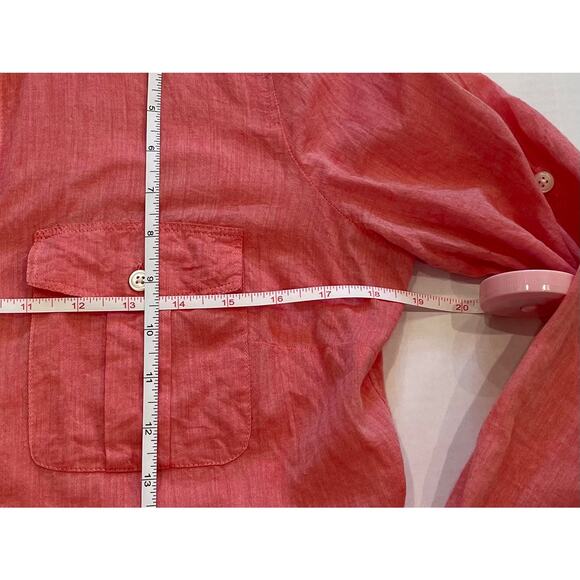 J.Crew Factory Cotton Long Sleeve Button Down The Perfect Shirt Nantucket Red S - Picture 9 of 10